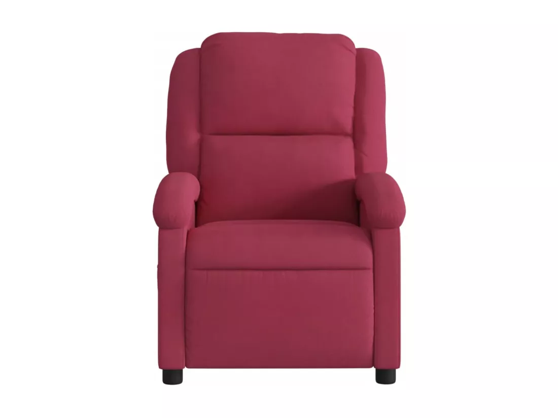 Fauteuil inclinable massage électrique rouge bordeaux velours