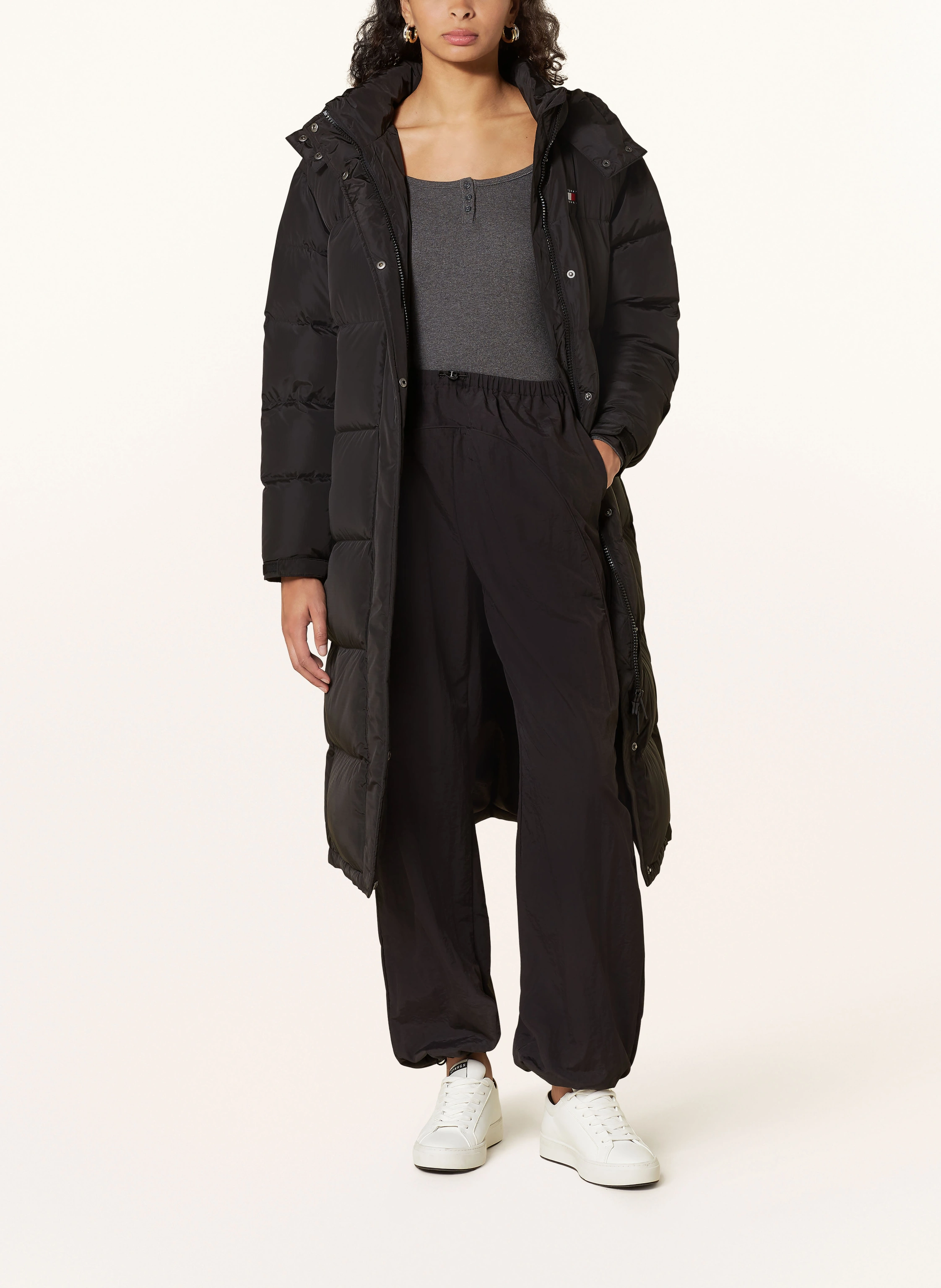 TOMMY JEANS Daunenmantel mit abnehmbarer Kapuze