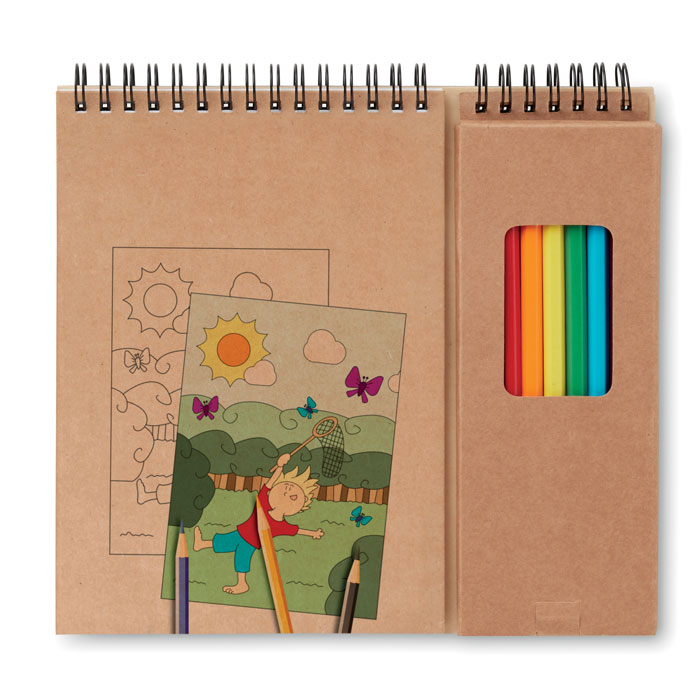 GiftRetail MO8769 - COLOPAD Set de coloriage avec bloc
