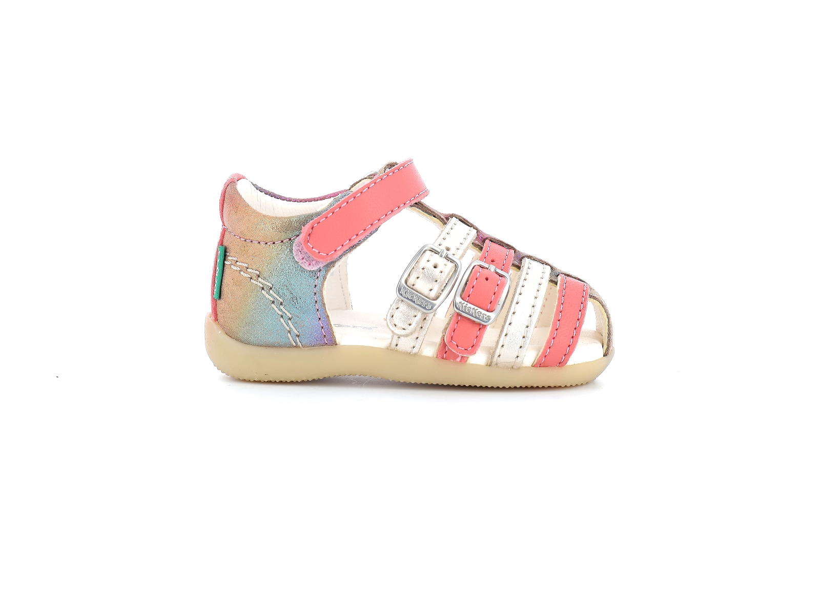 Kickers-BIGKRO Cuir Rose