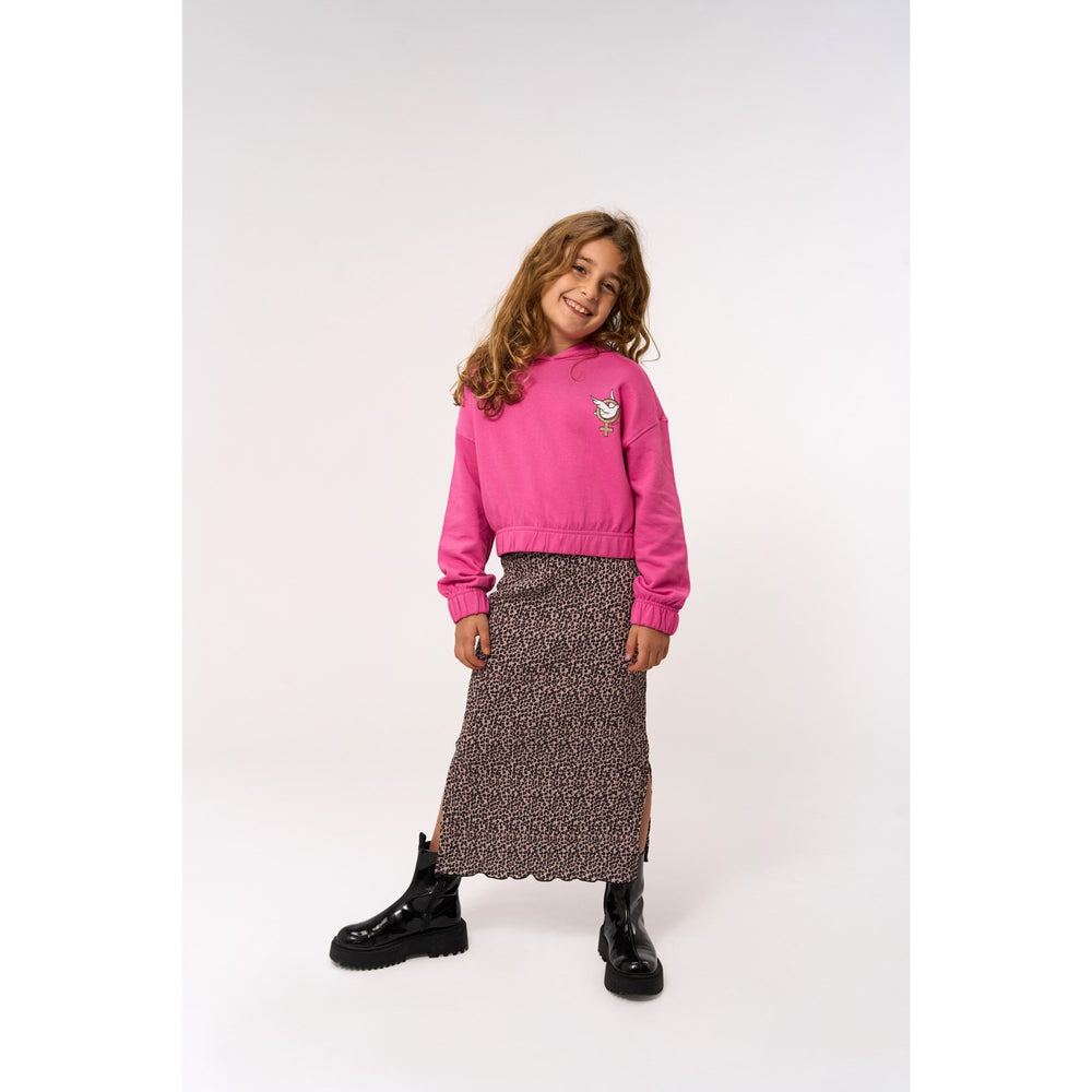 Køb The New Feather Gray AOP TNPet Long Pleat Nederdel
