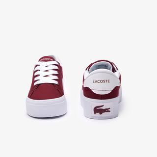 Sneakers Ziane Platform femme en textile Sneakers - Rouge - Lacoste - Femme