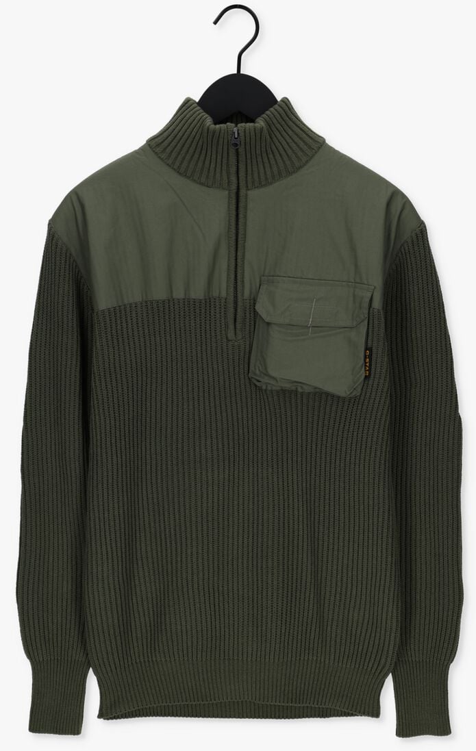 G-STAR RAW groene g-star raw sweater army half zip knit
