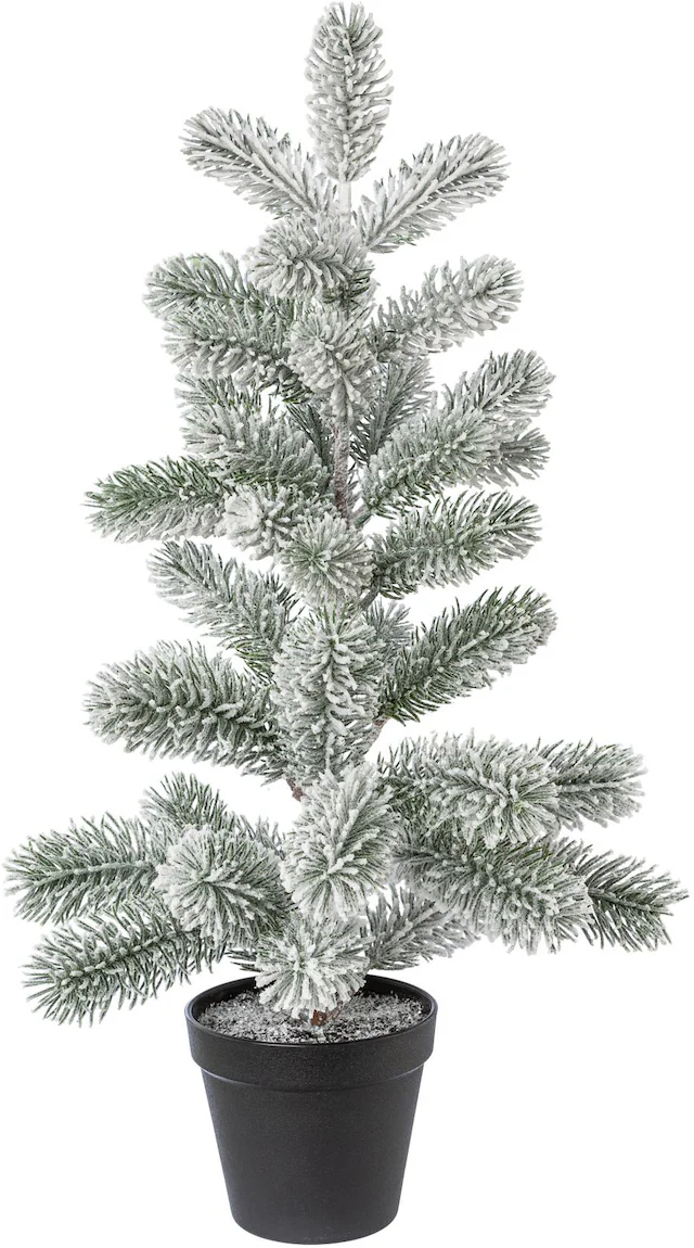 Creativ deco Künstlicher Weihnachtsbaum »Weihnachtsdeko, künstlicher Christbaum, Tannenbaum« Im Topf; Beschneite Optik