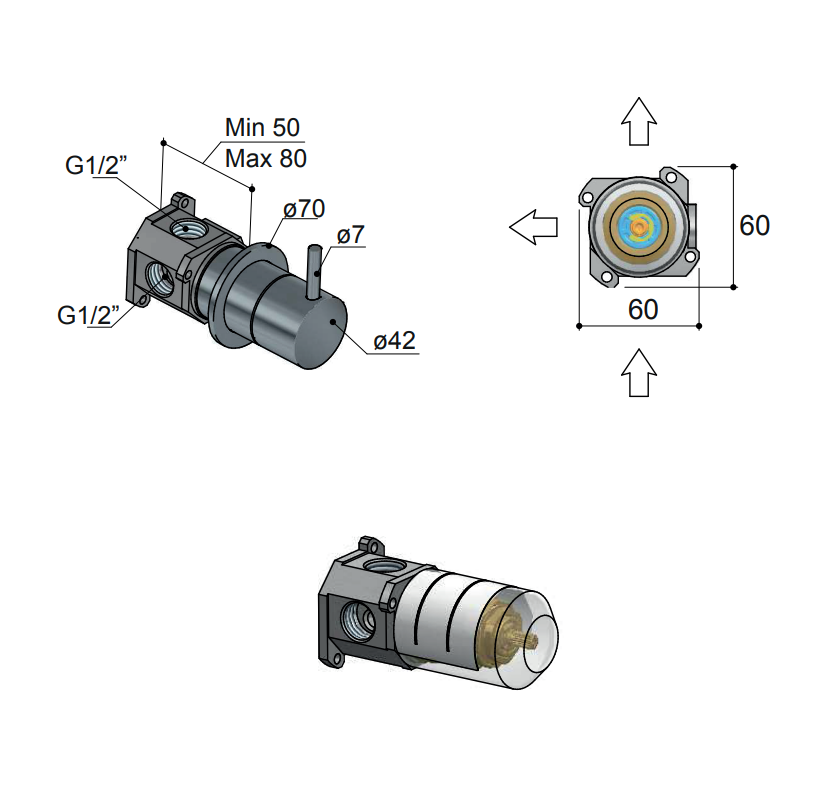 Hotbath Cobber Inbouwdeel HBCB011
