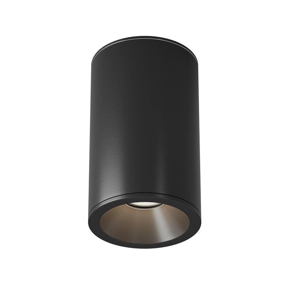 Zoom plafond opbouwlamp in zwart GU10 IP65 105mm