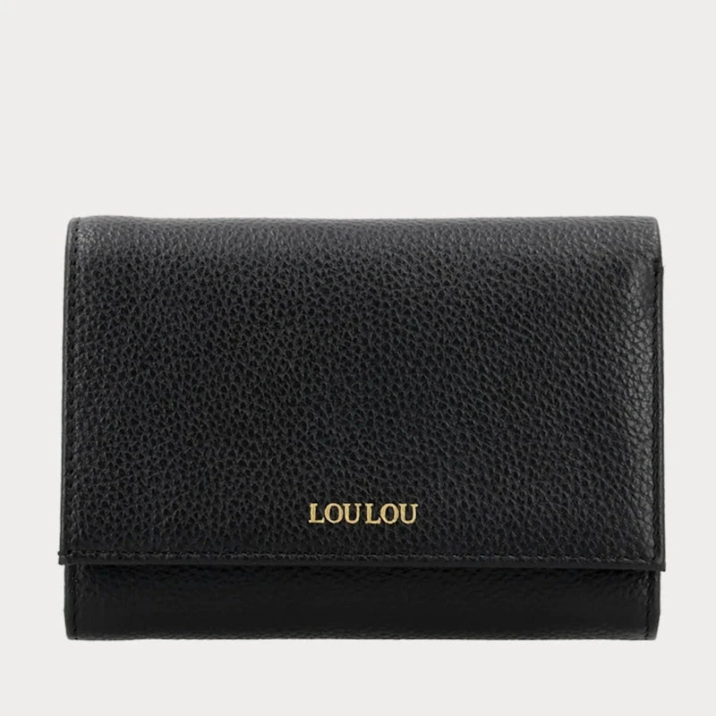 LouLou Essentiels Portemonnee RFID Petit Fleur Black
