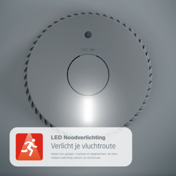 FireAngel optische rookmelder met noodverlichting en vervangbare batterijen (levensduur 10 jaar)