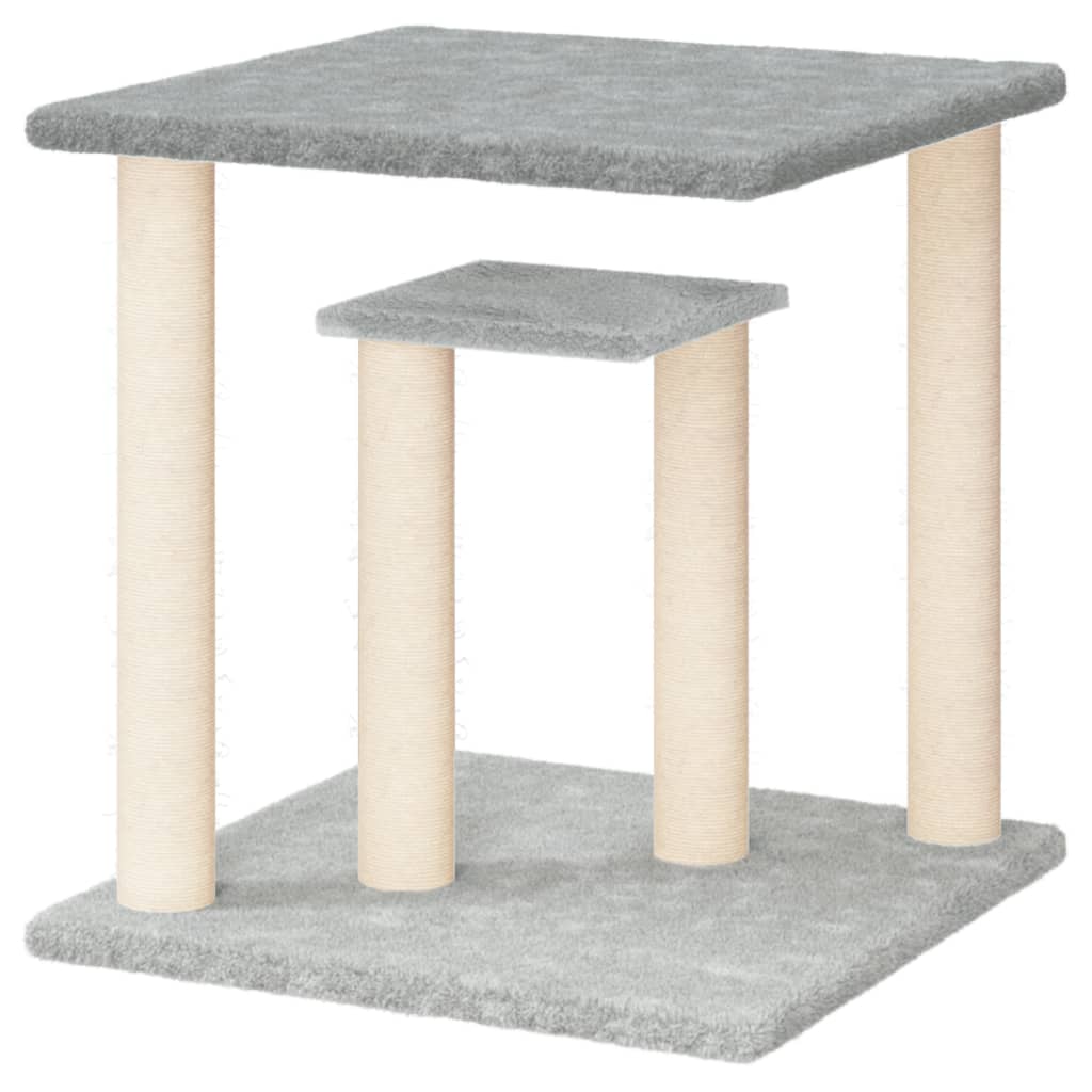 Arranhador para Gatos vidaXL com Plataformas Cinza Claro 50cm