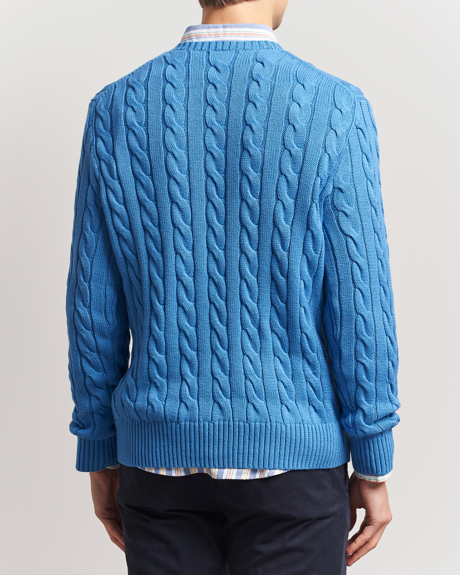 Polo Ralph Lauren Cotton Cable Pullover  Blue Orbit
