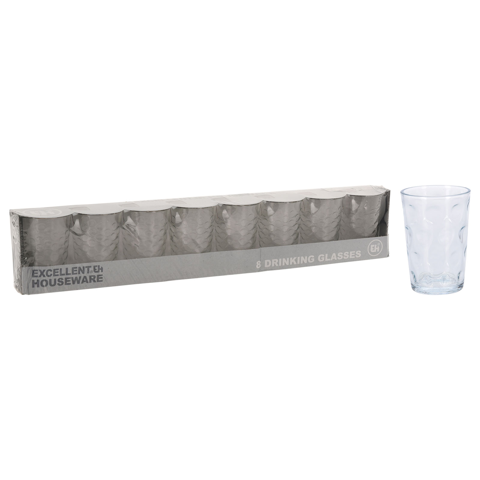 8-teiliges Set Trinkglas - transparent - 200 ml