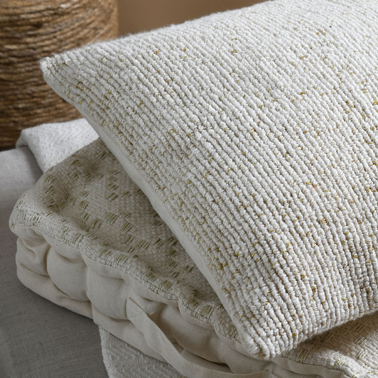 Stof Coussin Amazonica écru - 45x45 cm
