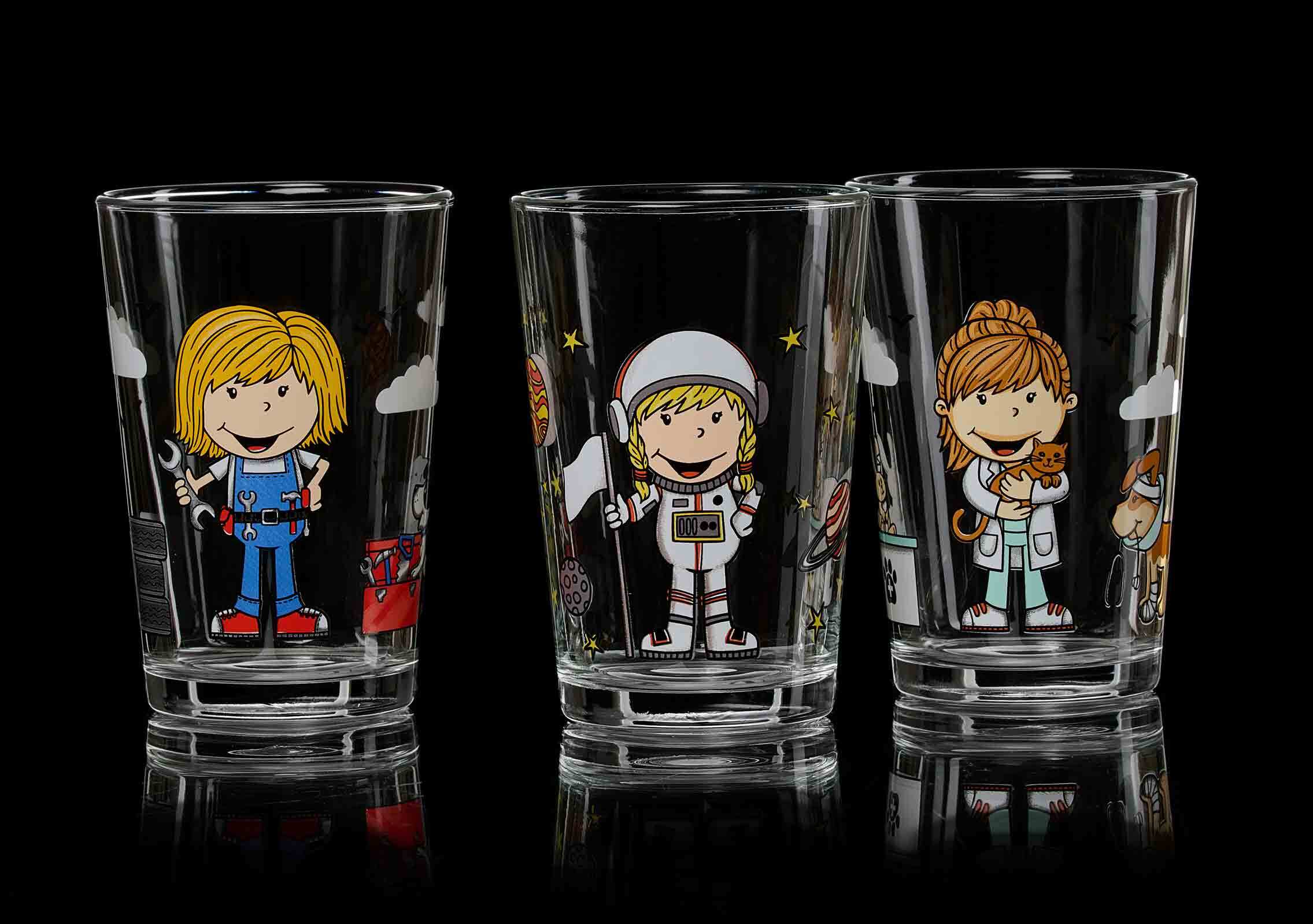 Ritzenhoff & Breker Kindergläser Berufe Mädchen 205 ml 6er Set