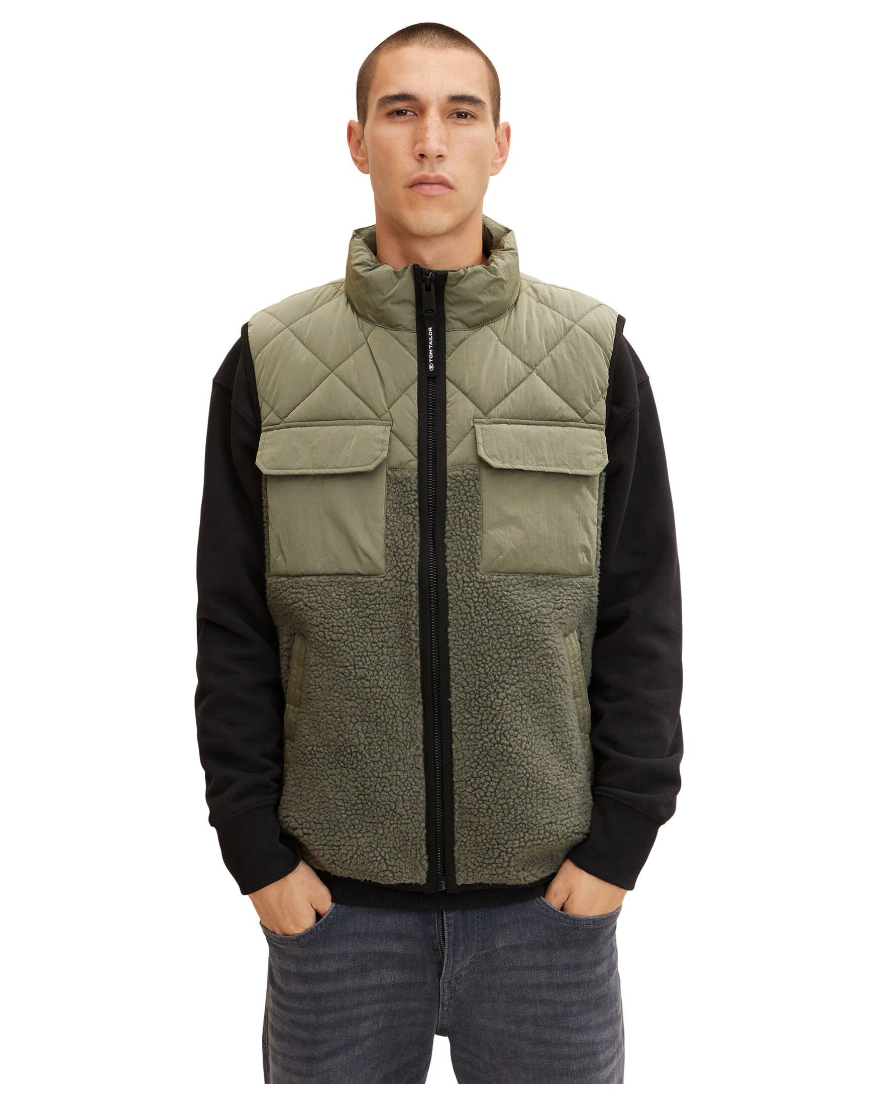 Tom Tailor| Herren Weste MAT MIX VEST