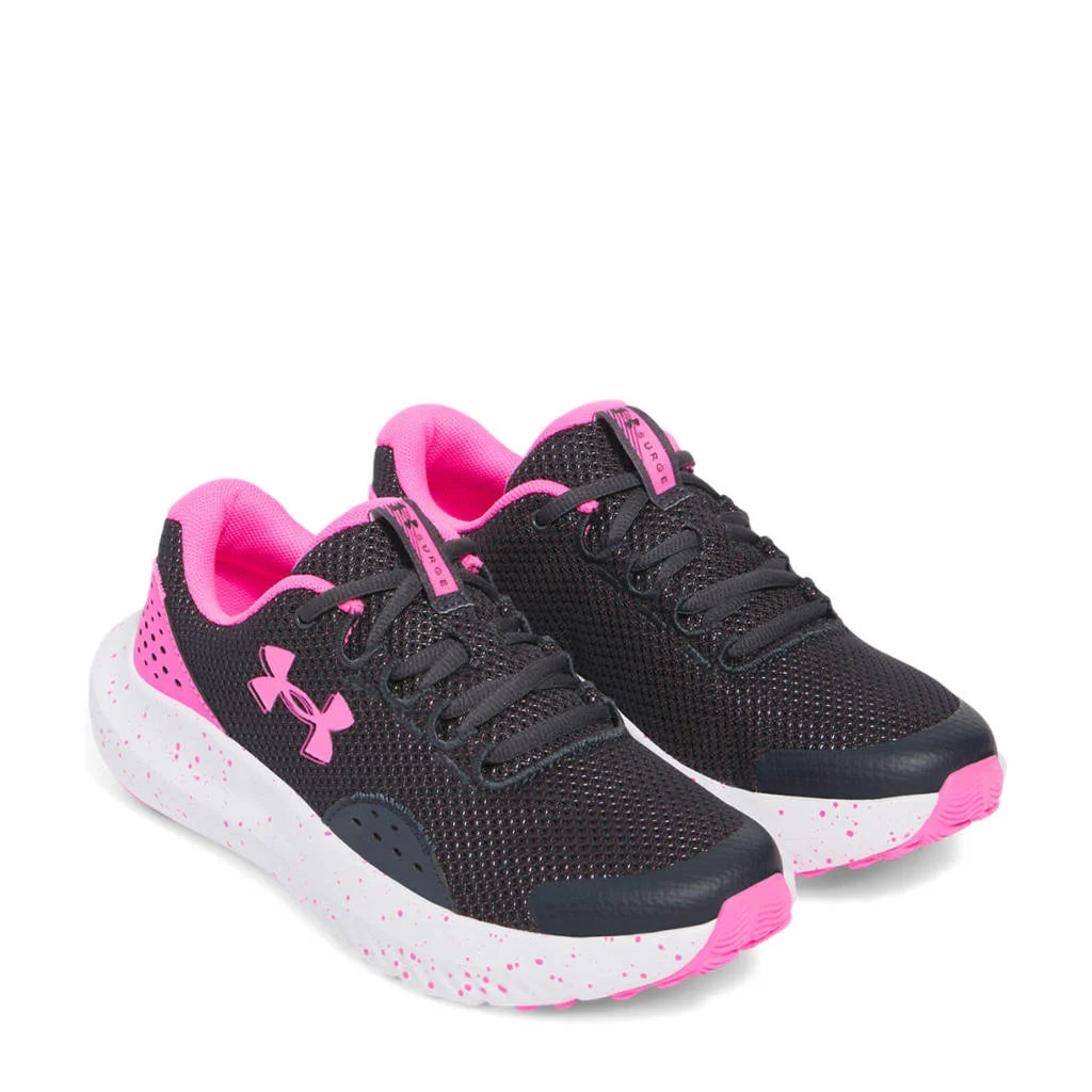 Under Armour GGS Surge 4hardloopschoenen antraciet/roze