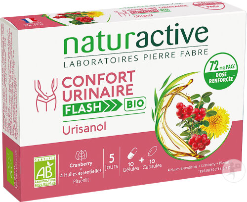 Naturactive Confort Urinaire Flash Bio 10 Gélules + 10 Capsules
