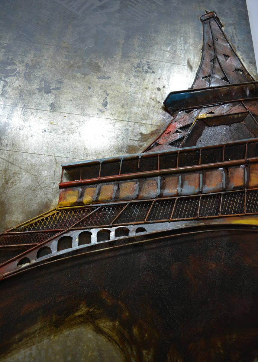 Wandbild EIFFELTURM - Metall - 80x120 cm