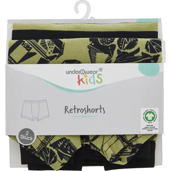 2er-Pack Retroshorts Bagger 110 / 116 GOTS