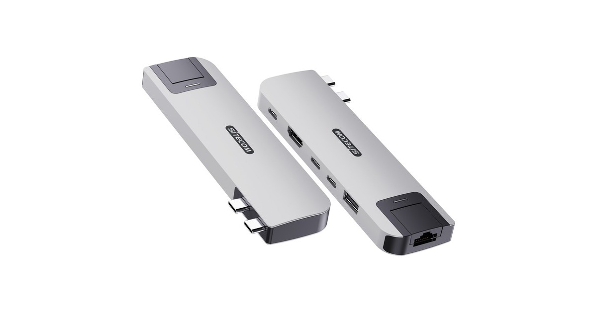 Sitecom6-in-2 MacBook Air Multiport Hub dockingstation  (Goud)