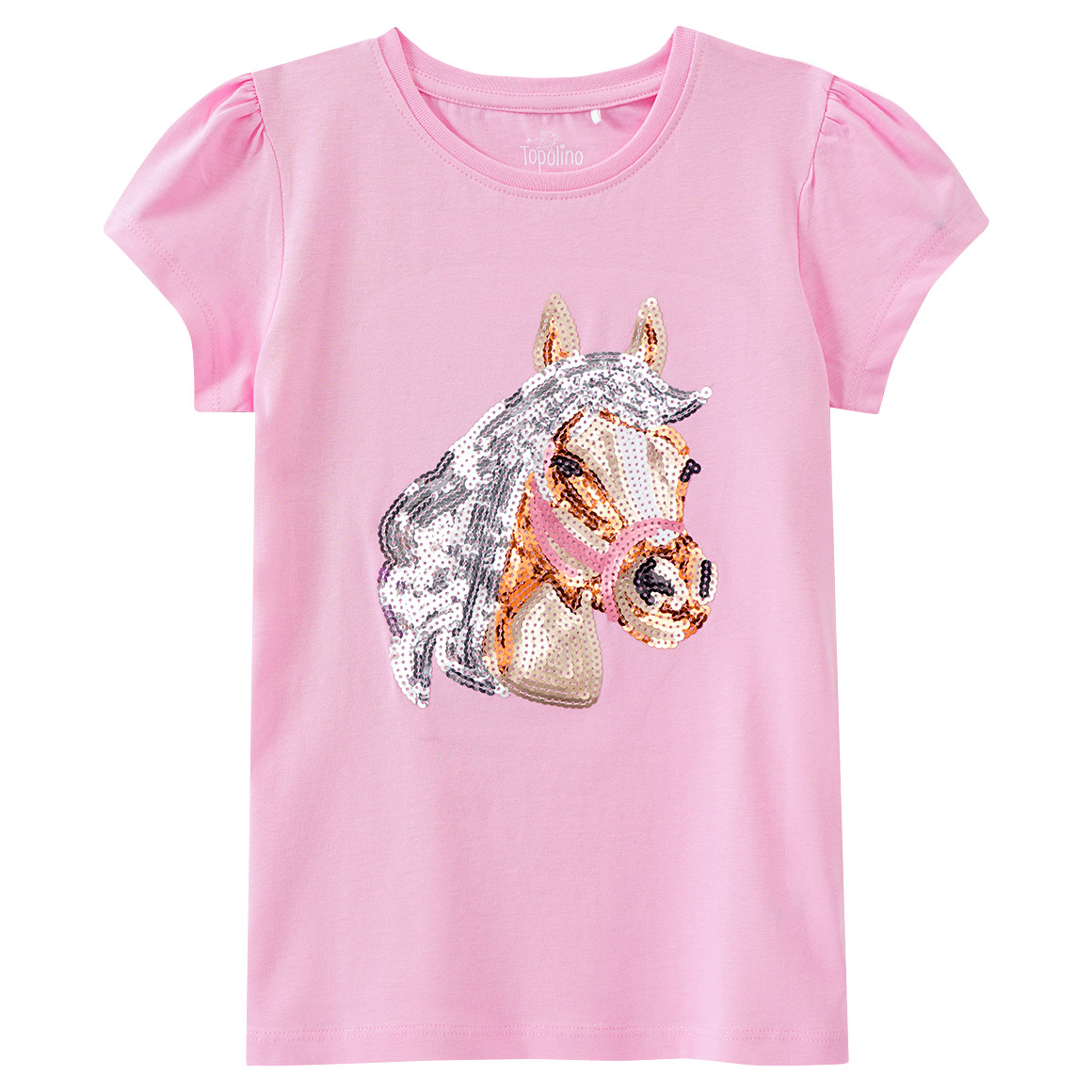 Topolino Mädchen T-Shirt mit Pailletten rosa