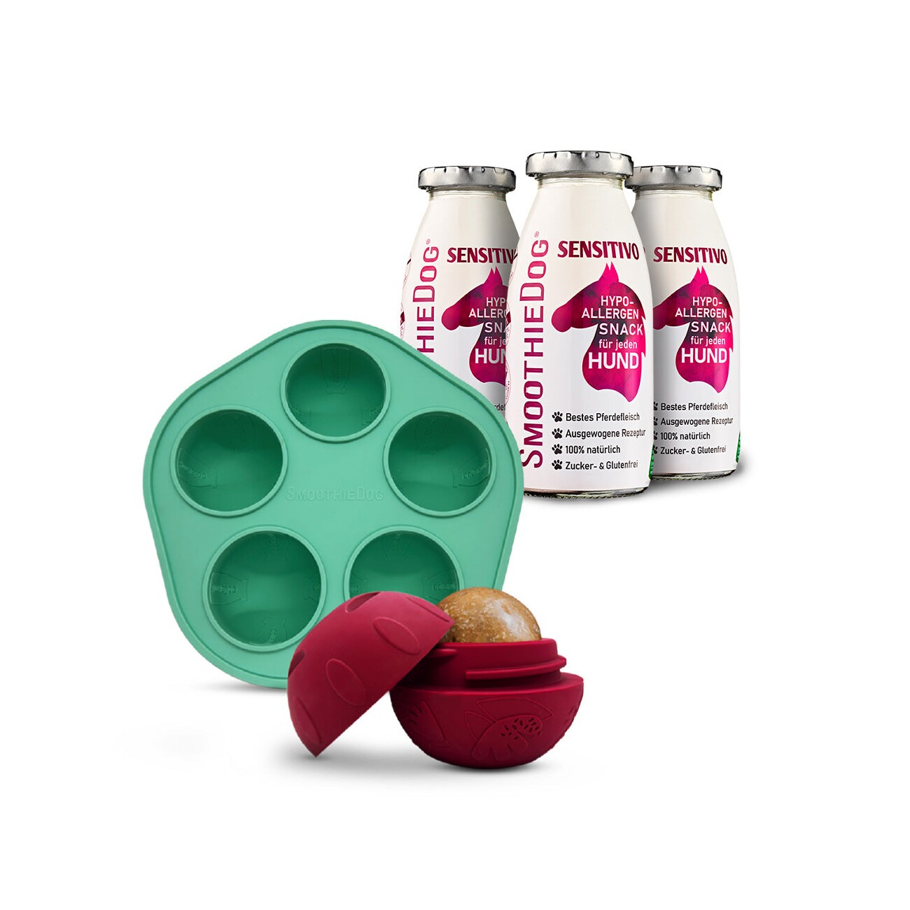 SmoothieDog Schleckball + Sensitivo (Pferd) 3x250 g