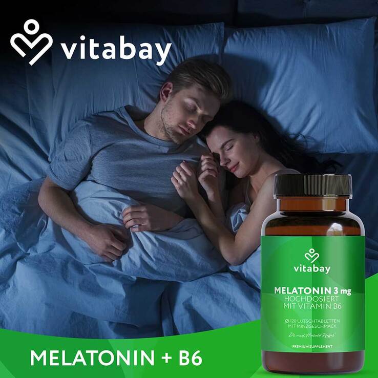 Melatonin Hochdosiert 3 mg + Vitamin B6 vegan Lut., 120 St