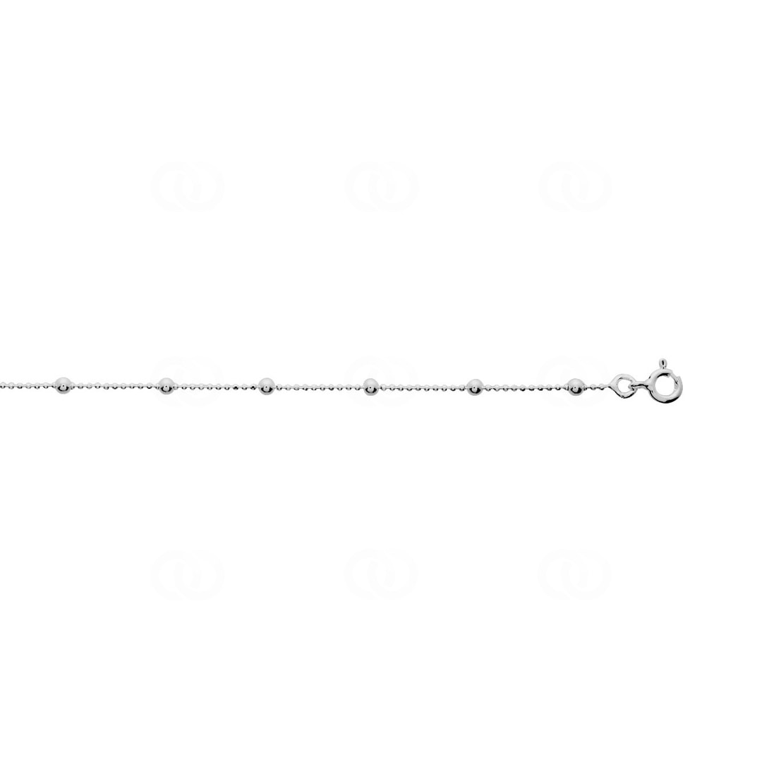 Fusskette Fantasie 925 Silber rhodiniert 26cm