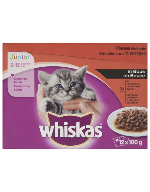 Whiskas Multipack Maaltijdzakjes Junior 100 g - Kattenvoer