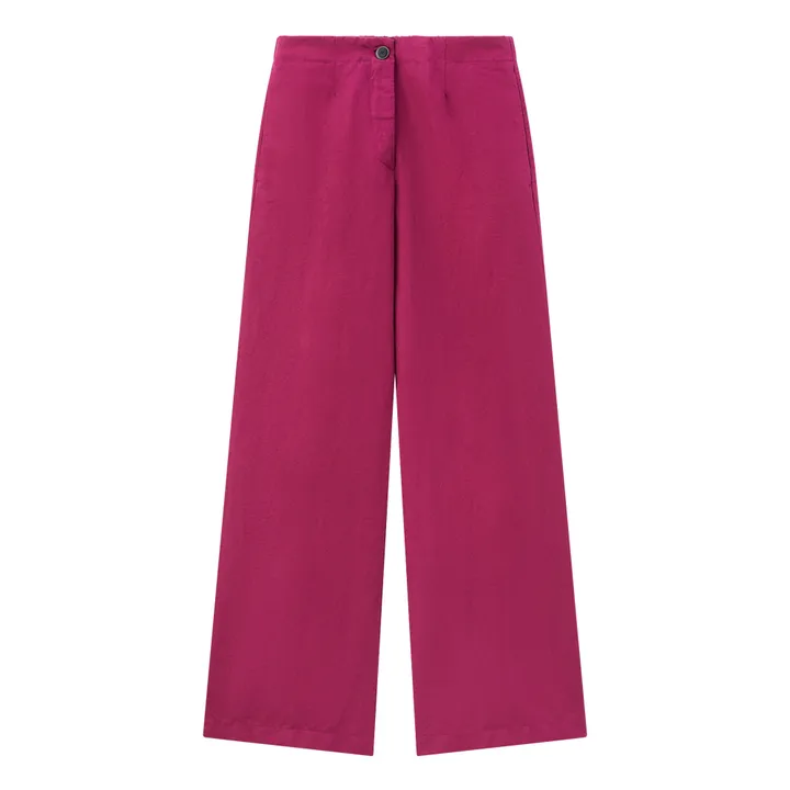 Pomandère Pantalon Coton et Lin | Prune