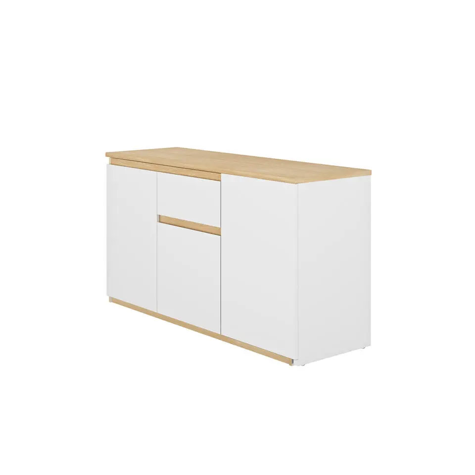 Diagone Draaibaar bureau Gibril - kast en bureau in 1 - Wit/Eikenkleur