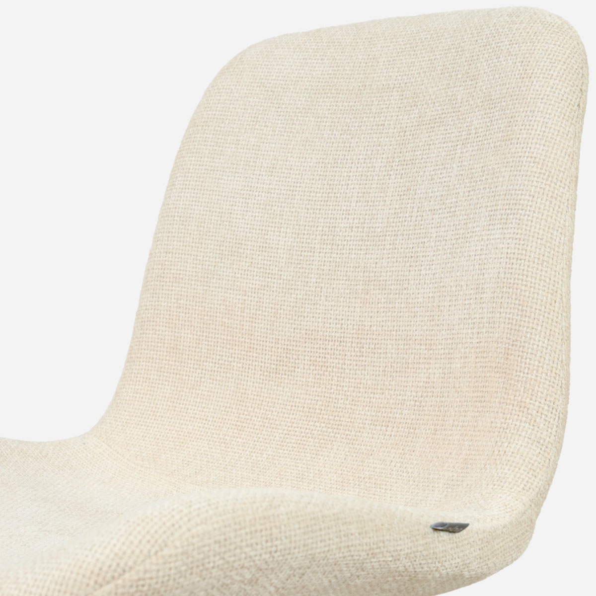 Eetkamerstoel Nora-Fé wit onderstel cottonbeige