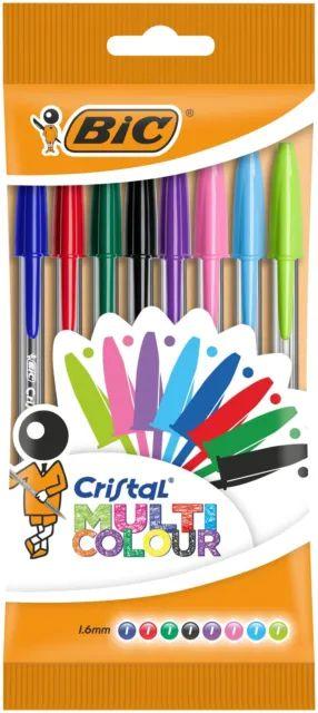 15 STYLOS CRISTAL MULTICOLORE BIC