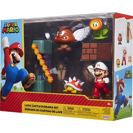 Super Mario lavaslotsdiorama sæt