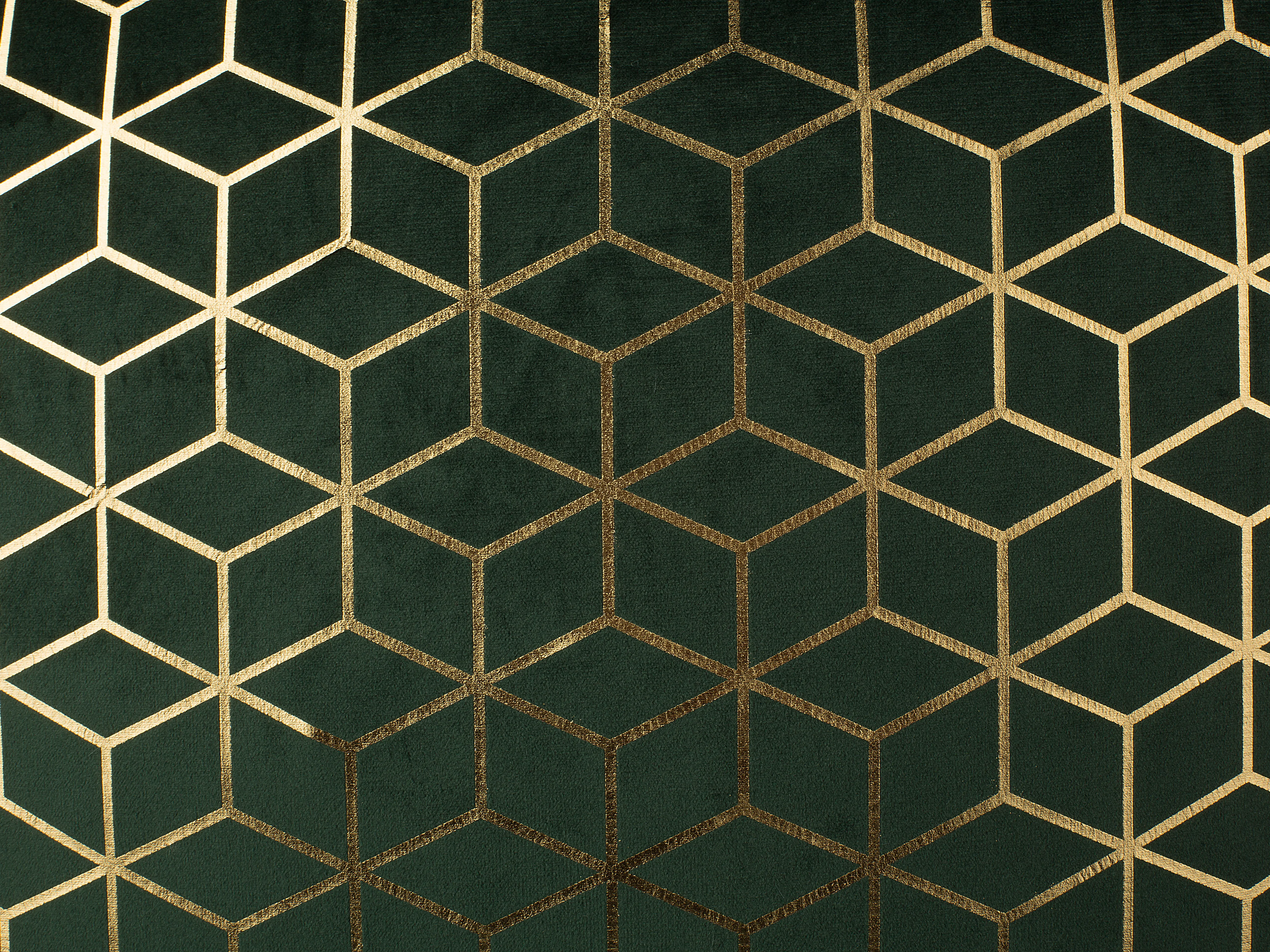 Set van 2 sierkussens CELOSIA Fluweel 45 x 45 cm Donkergroen geometrisch patroon
