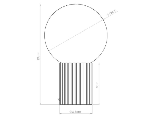 SOLLUX LIGHTING - Lampe à poser halo noir
