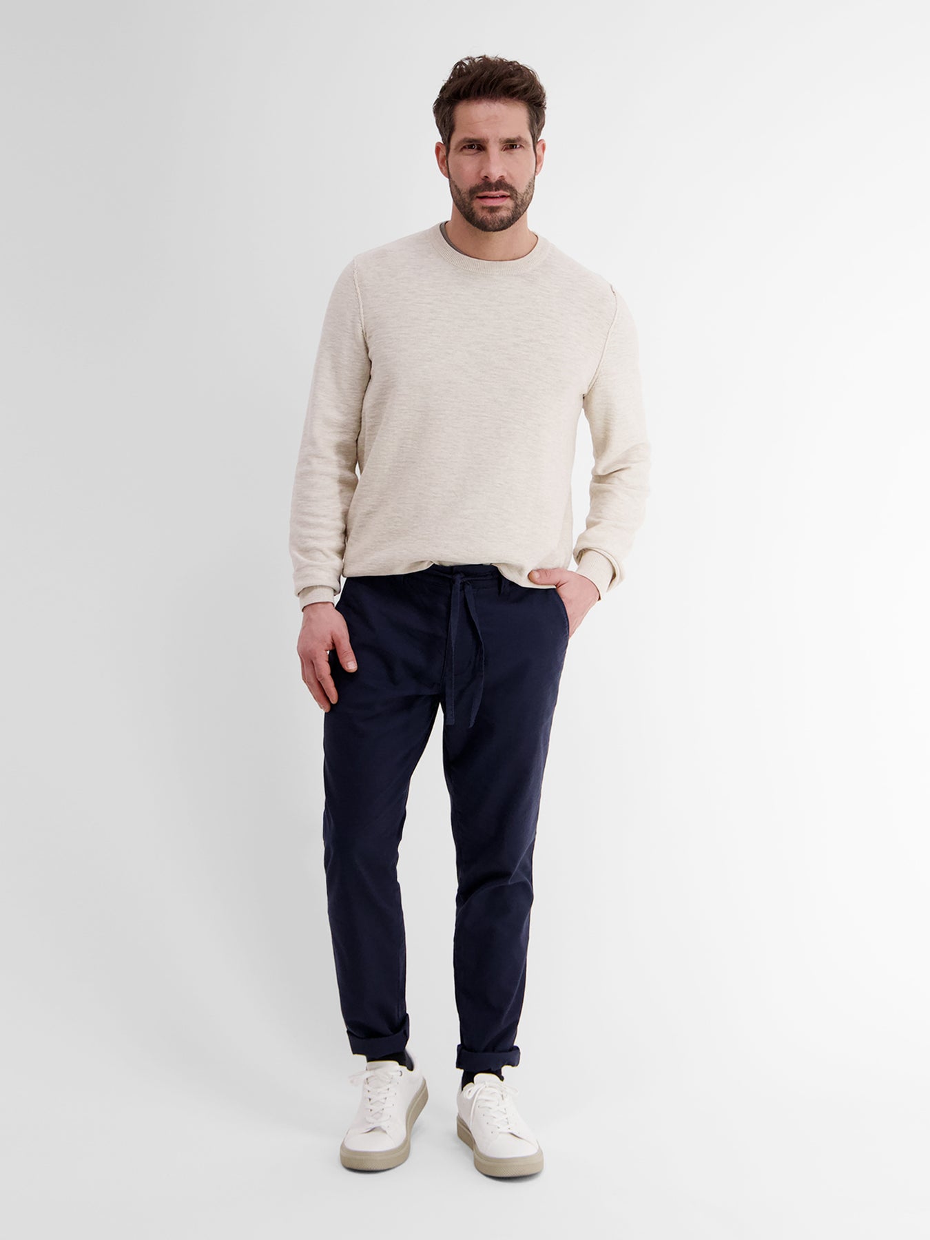 Baumwoll-Leinen Chino