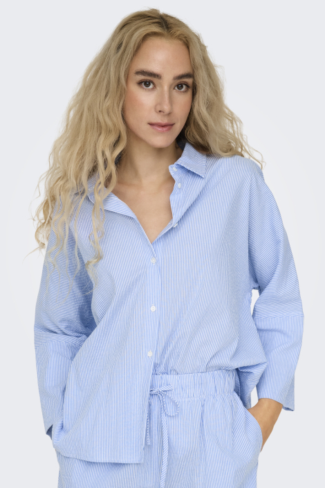 Only blauwe dames blouse