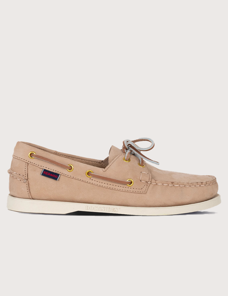 SEBAGO CHAUSSURES DOSKSIDES PORTLAND NUBUCK BEIGE