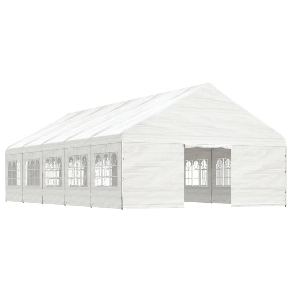 Belvédère avec toit blanc 11,15x5,88x3,75 m polyéthylène