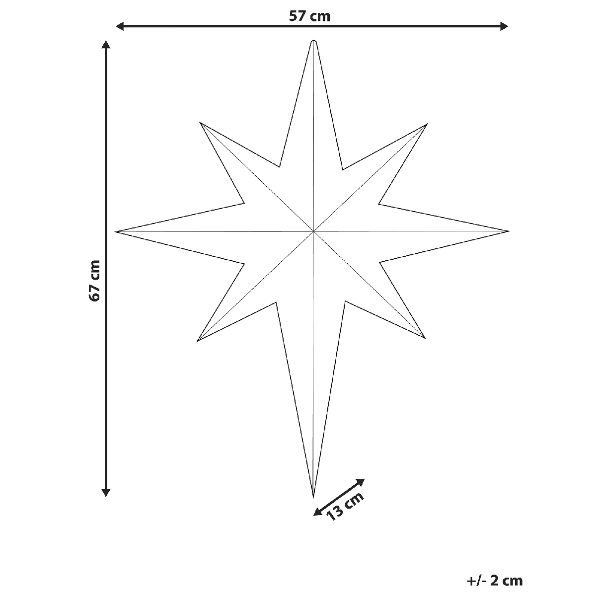 BELIANI Étoile Murale LED 67 cm OSMA