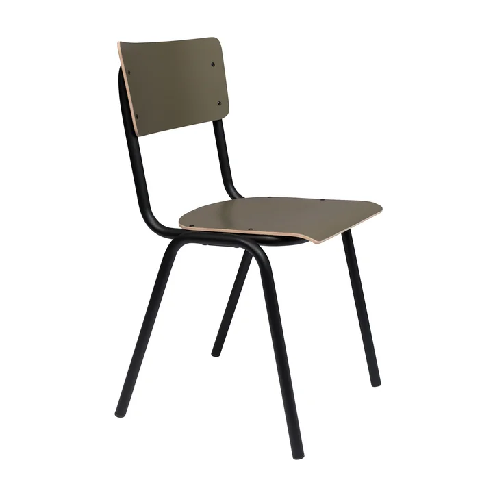 Zuiver - Back to School Stuhl, olive matt