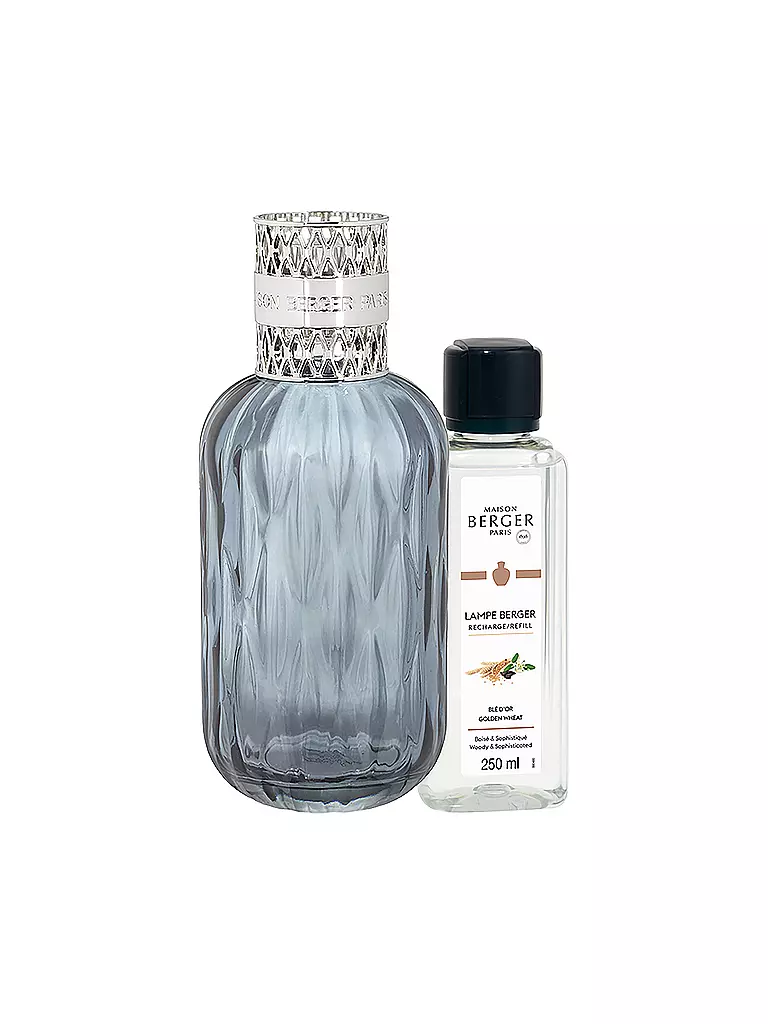 MAISON BERGER PARIS Lampe Berger Set FLACON QUINTESSENCE BLEUE +250ml Ble D'Or  hellblau
