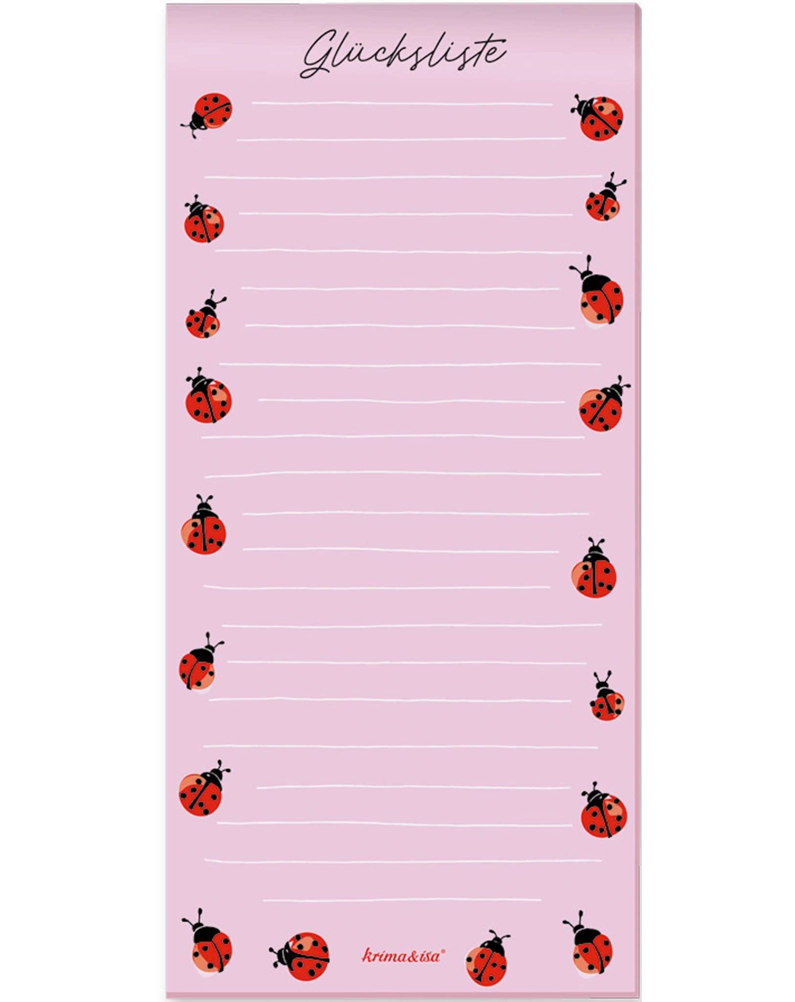 Notizblock MARIENKÄFER (50 Blatt) 5er-Set