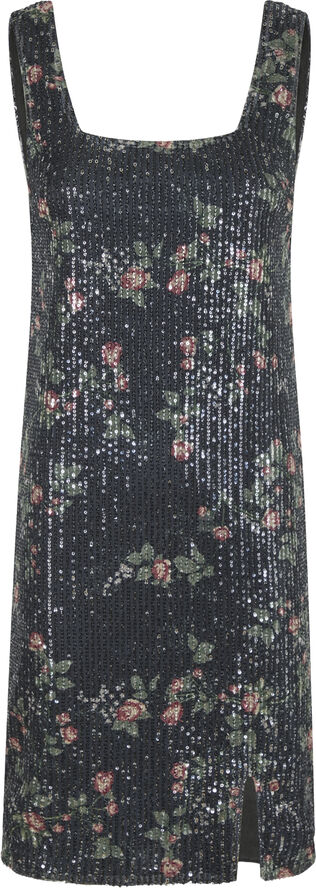 Neo Noir Ririn Flower Sequins Dress Black