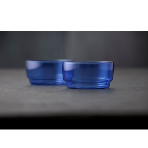 Lyngby Glas Torino 2-pak Skål, Blå, Ø12 cm