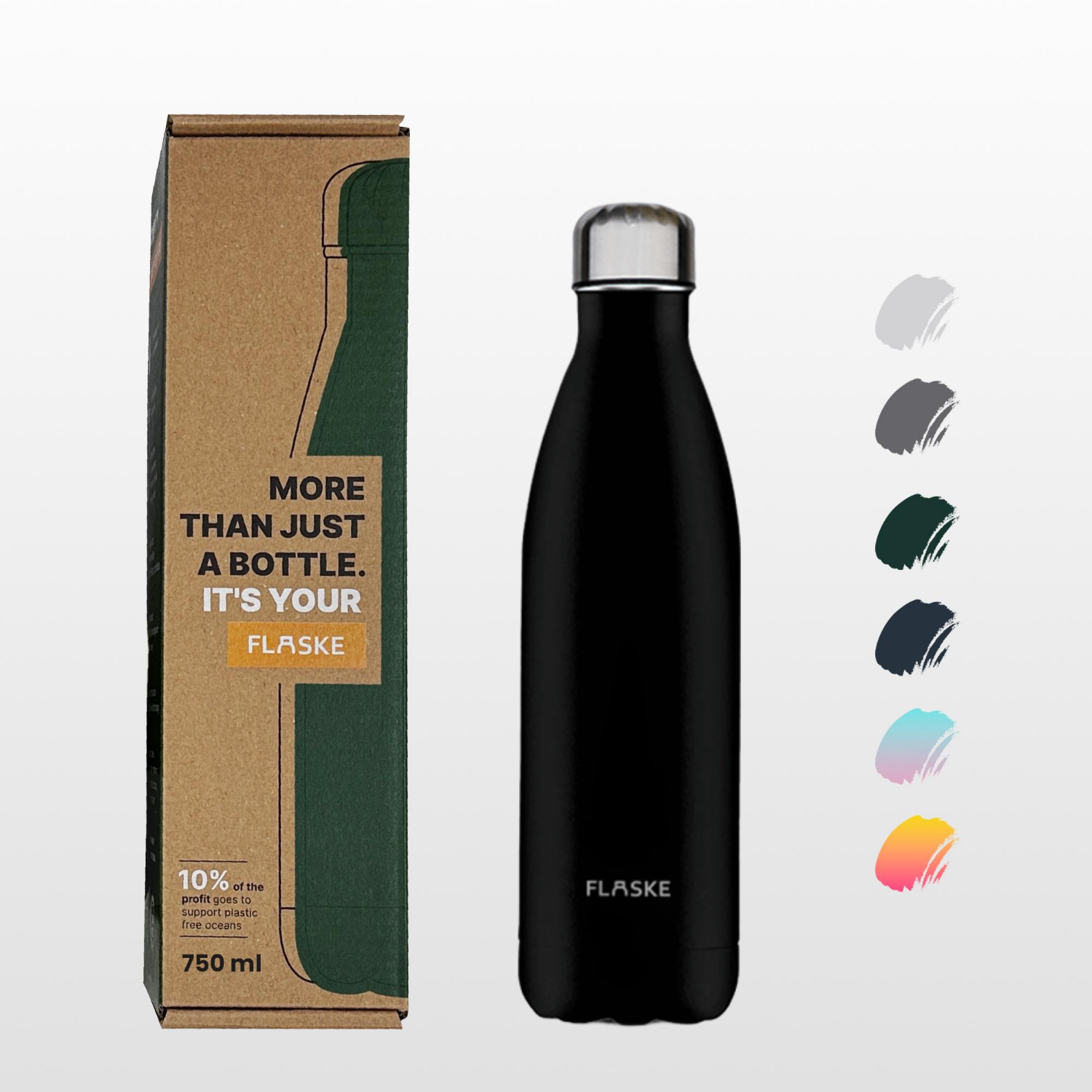 Flaske 750 ml  rvs drinkfles - night