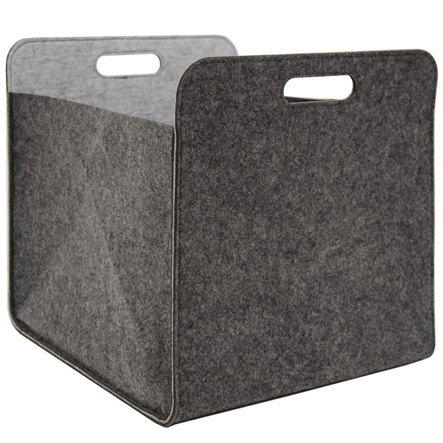 Aufbewahrungsbox 2er Set Cube Filz Grau 33x38x33cm