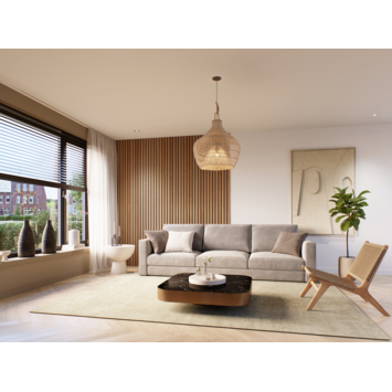 Kleurstaal lattenwand Decowall Advanced brons eiken 18x30 cm