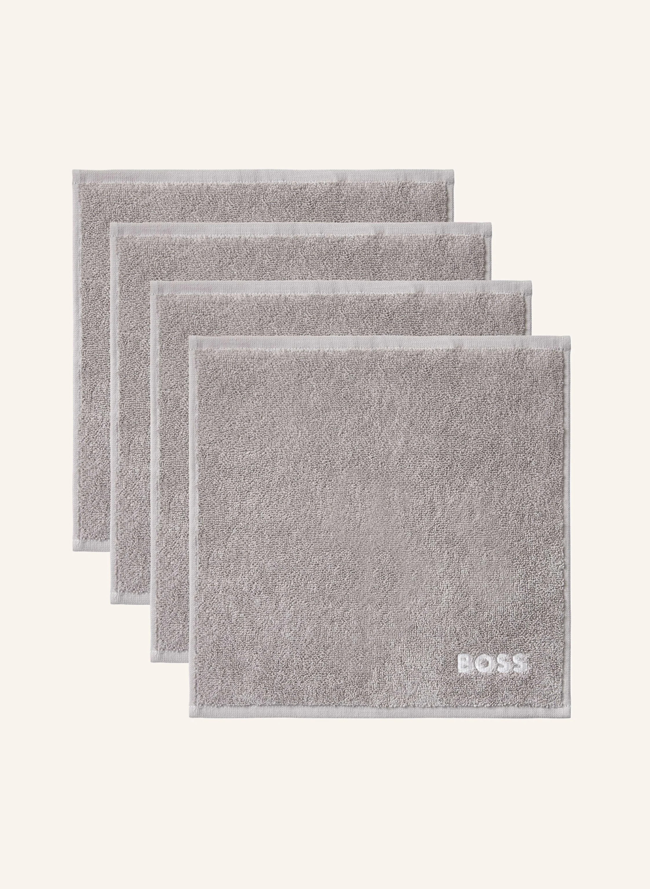 BOSS 4er-Set Waschlappen PLAIN WASCHLAPPEN 4ER SET