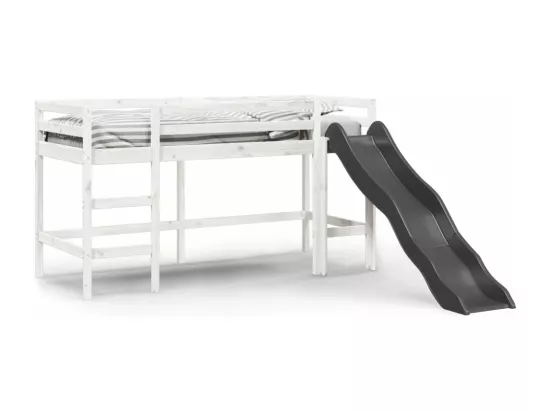 Lit mezzanine d'enfants sans matelas 80x200 cm bois pin massif